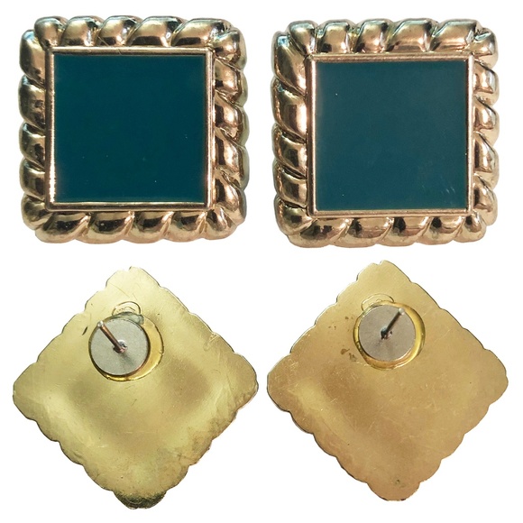 Mulberry Garden Vintage 80's-90's Pierced Earrings - Picture 5 of 6